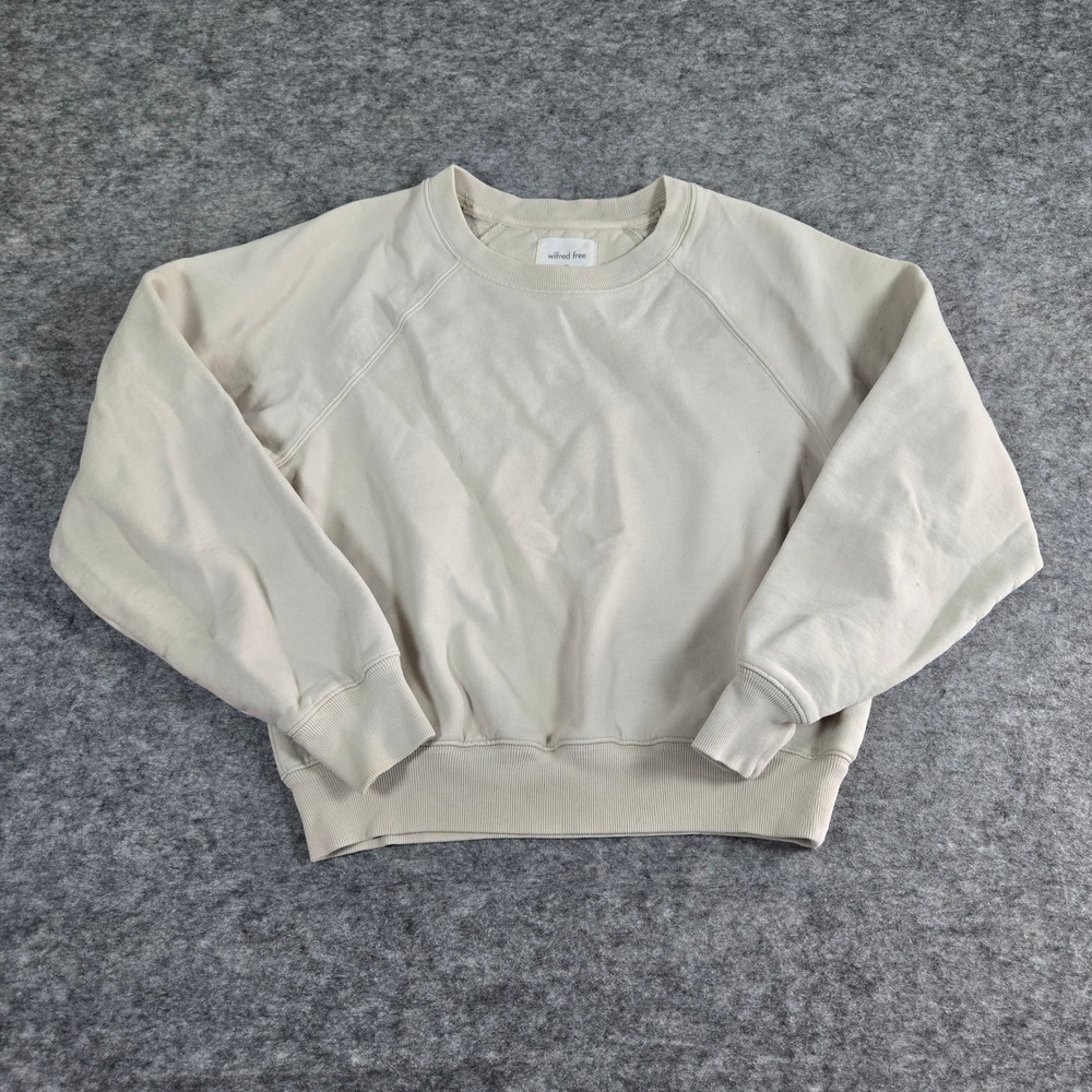 Wilfred Free Women Beige Aritzia Relaxed Pullover Sweatshirt 2XS